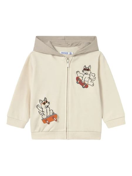  Mayoral Interactive Zip-up Sweatshirt - Neutrals 