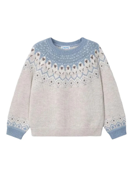  Mayoral Jacquard Pattern Sweater - Neutrals 