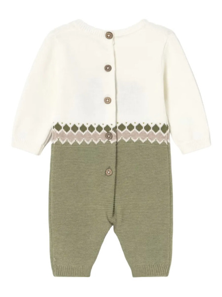  Mayoral Long-slevee Romper - Green 