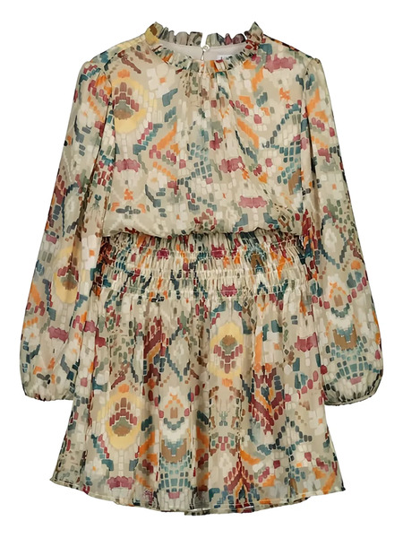  Mayoral Printed Dress - Brown 