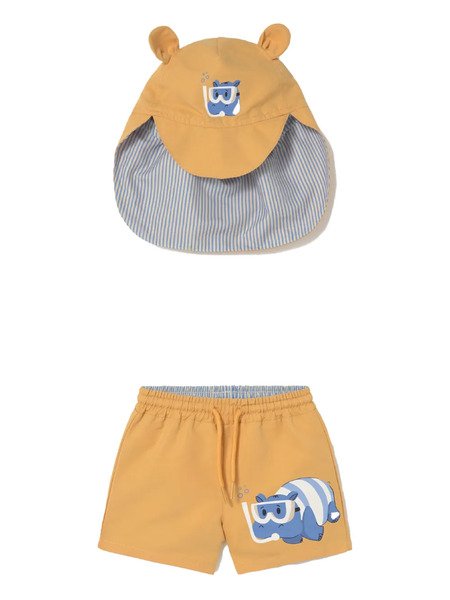  Mayoral Printed Swim Shorts Set - Yellow 