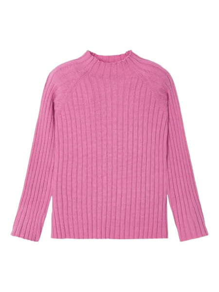  Mayoral Ribbed Turtleneck Sweater - Pink 