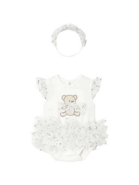  Mayoral Ruffled Bodysuit Set - Neutrals 
