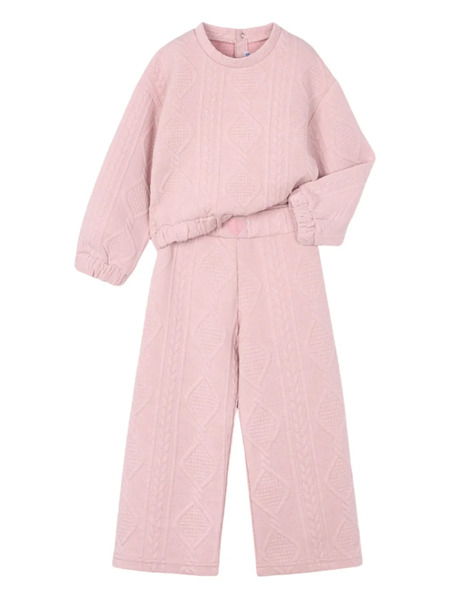  Mayoral Textured Two-piece Set - Pink 