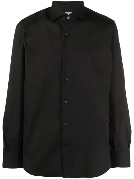  Mazzarelli Fitted Buttoned Shirt - Black 