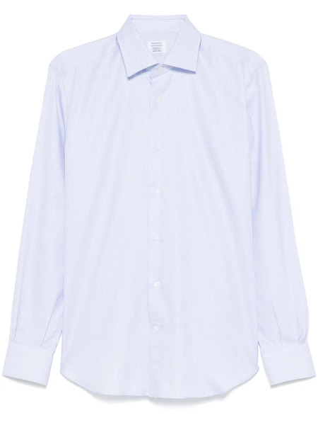  Mazzarelli Mini-check Shirt - Blue 