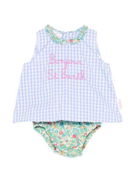  Mc2 Saint Barth Abbie Patterned Dress Set - Blue 