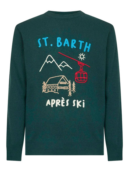  Mc2 Saint Barth Artwork-embroidered Sweater - Green 