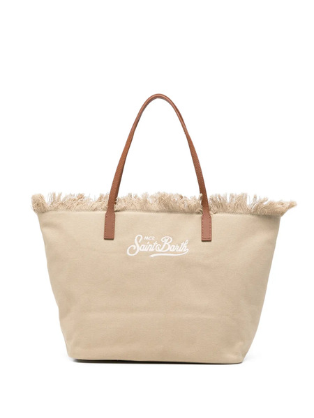  Mc2 Saint Barth City Fringed Tote Bag - Neutrals 