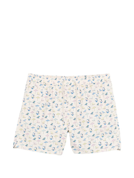  Mc2 Saint Barth Drawstring Printed Swim Shorts - Neutrals 