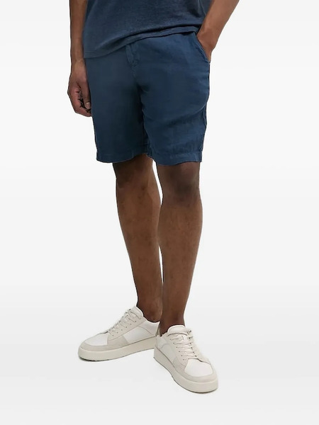  Mc2 Saint Barth Elasticated-waist Linen Shorts - Blue 