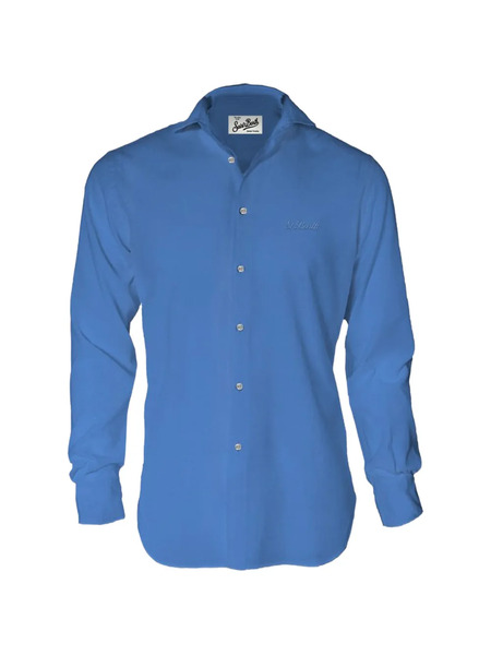  Mc2 Saint Barth Embroidered Button-up Shirt - Blue 