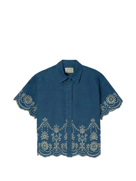  Mc2 Saint Barth Embroidered Shirt - Blue 