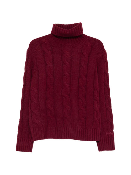  Mc2 Saint Barth Fantine Cable-knit Roll-neck Sweater - Red 
