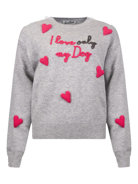  Mc2 Saint Barth Heart-detail Sweater - Grey 