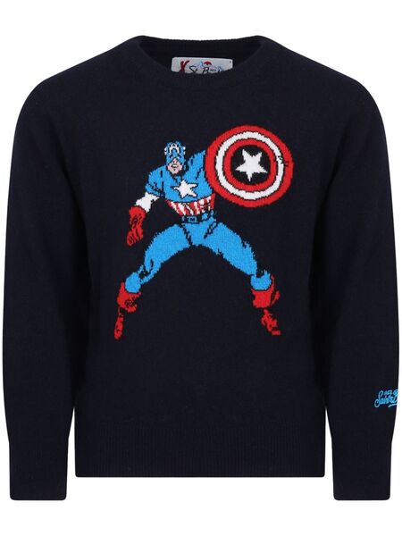  Mc2 Saint Barth Kids Captain America Sweatshirt - Blue 