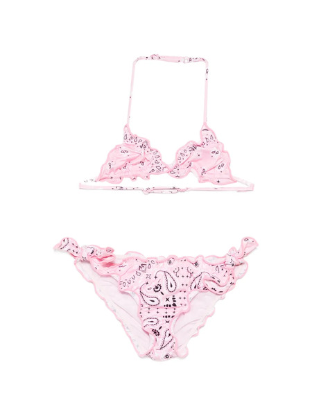  Mc2 Saint Barth Kids Cris Ruffled Bikini - Pink 