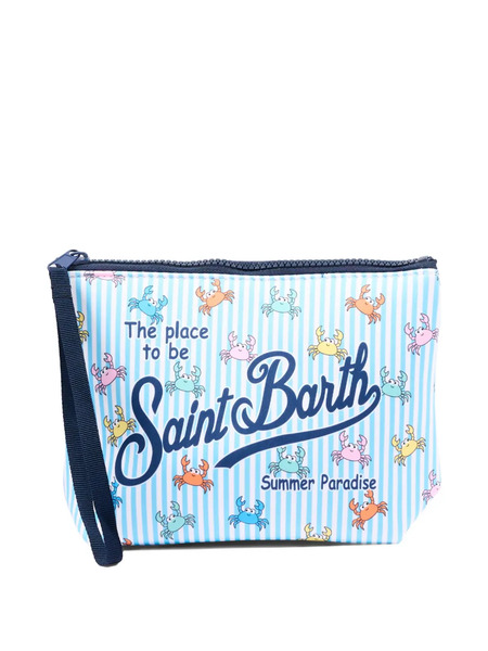  Mc2 Saint Barth Kids Striped Crab Pouch - Blue 