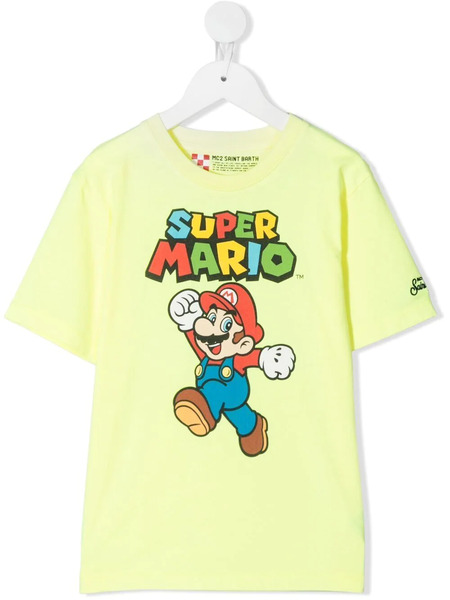  Mc2 Saint Barth Kids Super Mario Print T-shirt - Yellow 