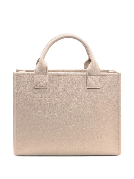  Mc2 Saint Barth Large Vanity Leather Tote Bag - Neutrals 