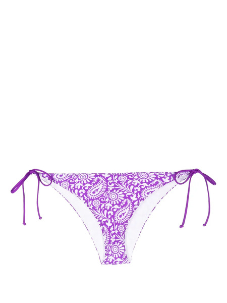  Mc2 Saint Barth Paisley-print Bikini Bottoms - Purple 