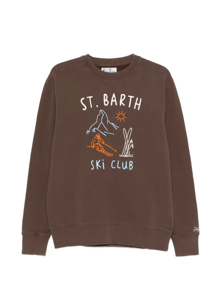  Mc2 Saint Barth Soho Ski-embroidery Sweatshirt - Brown 