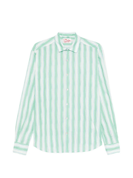  Mc2 Saint Barth Stripe-pattern Shirt - Green 