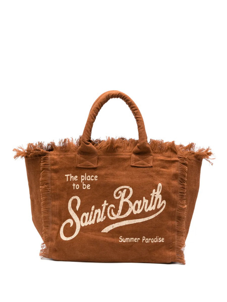  Mc2 Saint Barth Vanity Fringed Tote 0bag - Brown 
