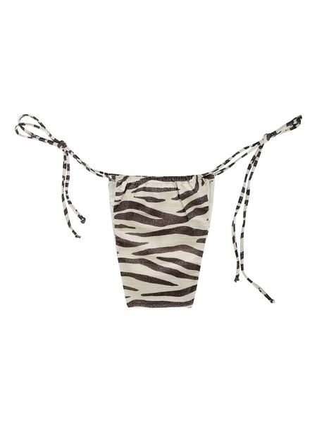 Mc2 Saint Barth Zebra-print Tie-side Bikini Briefs - Neutrals 