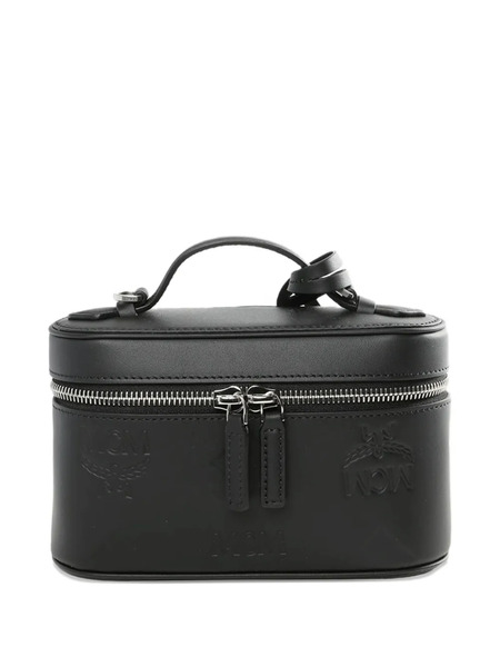  Mcm Aren Logo-embossed Vanity Case - Black 