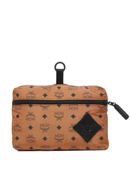 Mcm Aren Visetos Packable Shoulder Bag - Brown 