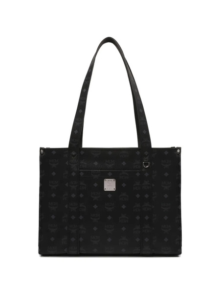  Mcm Large Aren Monogram Shoulder Bag - Black 