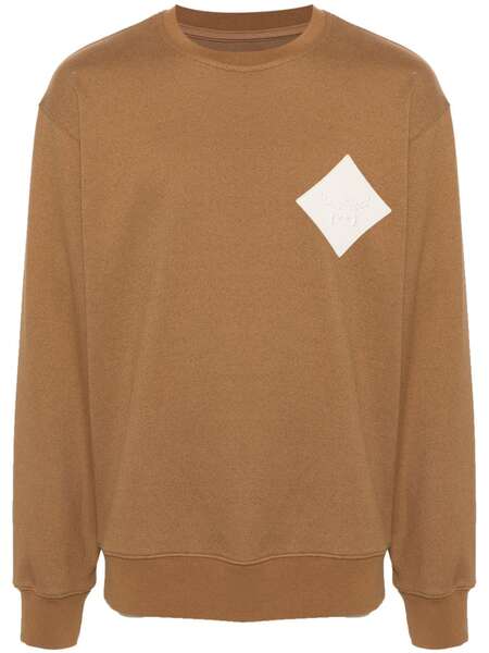  Mcm Logo-patch Bouclé Sweatshirt - Brown 