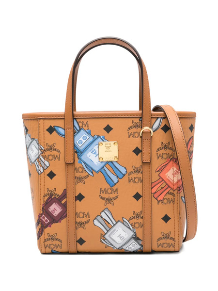  Mcm Logo-print Tote Bag - Brown 