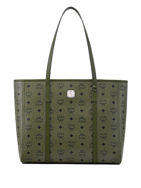  Mcm Medium Toni Leather Shopper Bag - Green 