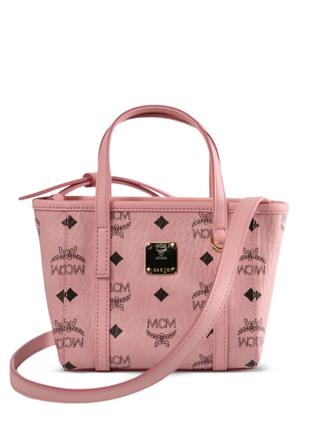  Mcm Monogram Logo-plaque Tote Bag - Pink 