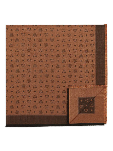  Mcm Monogram-pattern Shawl - Brown 