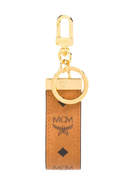  Mcm Monogram-print Keyring - Brown 