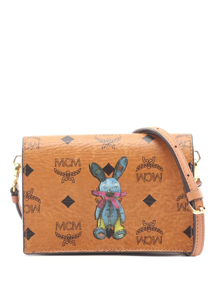  Mcm Pre-owned Visetos Rabbit Shoulder Bag - Brown 