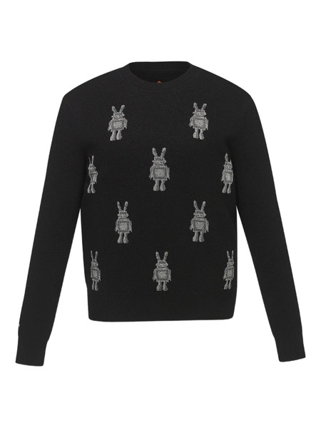  Mcm Robot-graphic Sweater - Black 