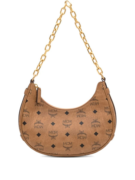  Mcm Small Aren Monogram-pattern Chain Bag - Brown 