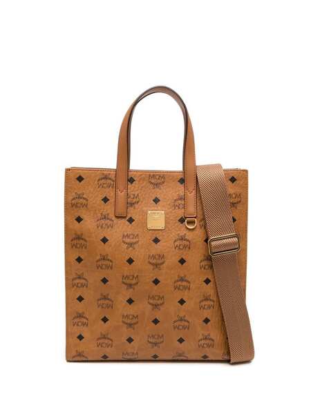  Mcm Small Aren Tote Bag - Brown 