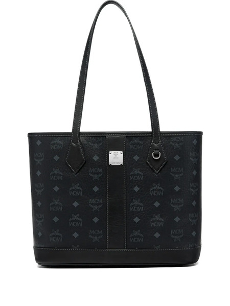  Mcm Small Logo-print Tote Bag - Black 