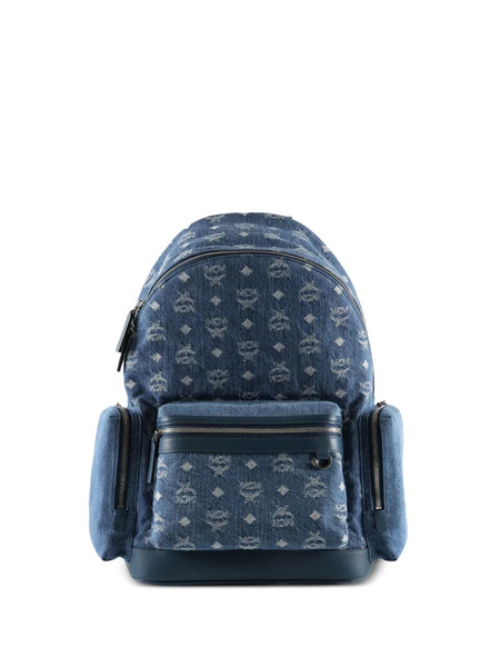  Mcm Stark Denim Backpack - Blue 