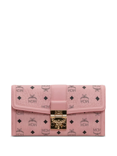  Mcm Tracy Monogram Clasp Wallet - Pink 