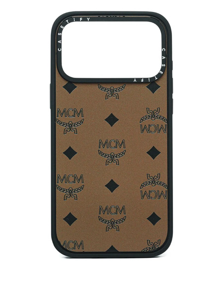  Mcm X Casetify Monogram-pattern Iphone 17 Pro Max Case - Brown 
