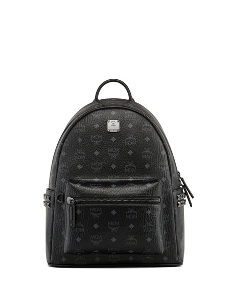  Mcm Zaini Studded Monogram Backpack - Black 