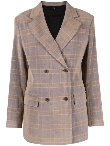  Mcq Check Print Blazer - Neutrals 