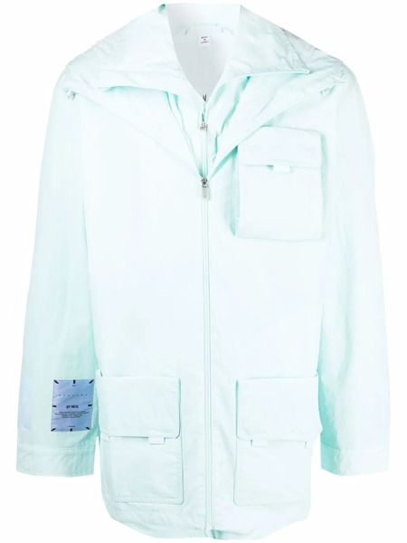  Mcq Multi-pocket Hooded Jacket - Blue 