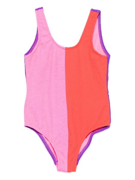  Me Fui Three-tone Ribbed Swimsuit - Red 